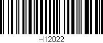 Código de barras (EAN, GTIN, SKU, ISBN): 'H12022'