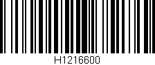 Código de barras (EAN, GTIN, SKU, ISBN): 'H1216600'