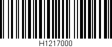 Código de barras (EAN, GTIN, SKU, ISBN): 'H1217000'