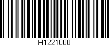 Código de barras (EAN, GTIN, SKU, ISBN): 'H1221000'