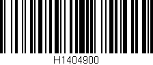 Código de barras (EAN, GTIN, SKU, ISBN): 'H1404900'