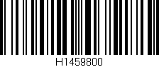 Código de barras (EAN, GTIN, SKU, ISBN): 'H1459800'