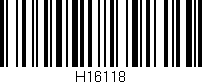 Código de barras (EAN, GTIN, SKU, ISBN): 'H16118'