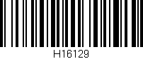 Código de barras (EAN, GTIN, SKU, ISBN): 'H16129'