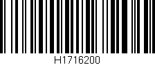 Código de barras (EAN, GTIN, SKU, ISBN): 'H1716200'