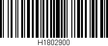 Código de barras (EAN, GTIN, SKU, ISBN): 'H1802900'