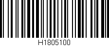 Código de barras (EAN, GTIN, SKU, ISBN): 'H1805100'