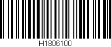 Código de barras (EAN, GTIN, SKU, ISBN): 'H1806100'