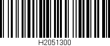 Código de barras (EAN, GTIN, SKU, ISBN): 'H2051300'