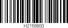 Código de barras (EAN, GTIN, SKU, ISBN): 'H2158600'