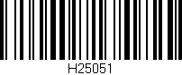Código de barras (EAN, GTIN, SKU, ISBN): 'H25051'