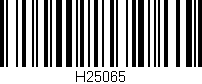 Código de barras (EAN, GTIN, SKU, ISBN): 'H25065'