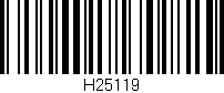 Código de barras (EAN, GTIN, SKU, ISBN): 'H25119'