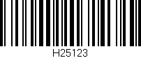 Código de barras (EAN, GTIN, SKU, ISBN): 'H25123'