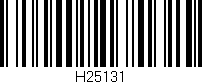 Código de barras (EAN, GTIN, SKU, ISBN): 'H25131'