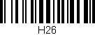 Código de barras (EAN, GTIN, SKU, ISBN): 'H26'