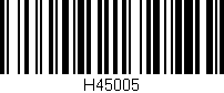 Código de barras (EAN, GTIN, SKU, ISBN): 'H45005'