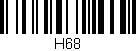 Código de barras (EAN, GTIN, SKU, ISBN): 'H68'