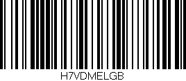 Código de barras (EAN, GTIN, SKU, ISBN): 'H7VDMELGB'