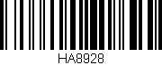 Código de barras (EAN, GTIN, SKU, ISBN): 'HA8928'