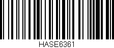 Código de barras (EAN, GTIN, SKU, ISBN): 'HASE6361'