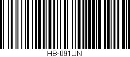 Código de barras (EAN, GTIN, SKU, ISBN): 'HB-091UN'