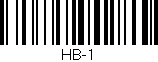 Código de barras (EAN, GTIN, SKU, ISBN): 'HB-1'