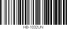 Código de barras (EAN, GTIN, SKU, ISBN): 'HB-1032UN'