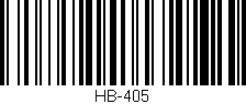 Código de barras (EAN, GTIN, SKU, ISBN): 'HB-405'