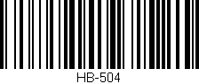 Código de barras (EAN, GTIN, SKU, ISBN): 'HB-504'