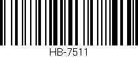 Código de barras (EAN, GTIN, SKU, ISBN): 'HB-7511'