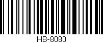 Código de barras (EAN, GTIN, SKU, ISBN): 'HB-8080'