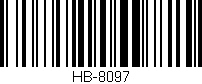 Código de barras (EAN, GTIN, SKU, ISBN): 'HB-8097'
