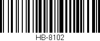 Código de barras (EAN, GTIN, SKU, ISBN): 'HB-8102'