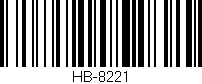 Código de barras (EAN, GTIN, SKU, ISBN): 'HB-8221'