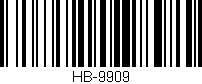 Código de barras (EAN, GTIN, SKU, ISBN): 'HB-9909'
