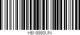 Código de barras (EAN, GTIN, SKU, ISBN): 'HB-9980UN'