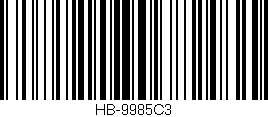 Código de barras (EAN, GTIN, SKU, ISBN): 'HB-9985C3'