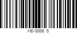 Código de barras (EAN, GTIN, SKU, ISBN): 'HB-9986/6'