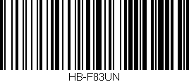 Código de barras (EAN, GTIN, SKU, ISBN): 'HB-F83UN'