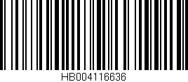 Código de barras (EAN, GTIN, SKU, ISBN): 'HB004116636'