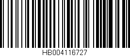 Código de barras (EAN, GTIN, SKU, ISBN): 'HB004116727'