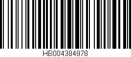 Código de barras (EAN, GTIN, SKU, ISBN): 'HB004384978'