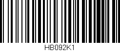 Código de barras (EAN, GTIN, SKU, ISBN): 'HB092K1'