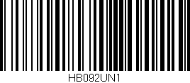 Código de barras (EAN, GTIN, SKU, ISBN): 'HB092UN1'
