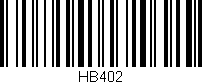 Código de barras (EAN, GTIN, SKU, ISBN): 'HB402'
