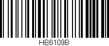 Código de barras (EAN, GTIN, SKU, ISBN): 'HB6109B'