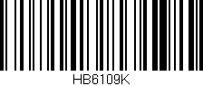 Código de barras (EAN, GTIN, SKU, ISBN): 'HB6109K'