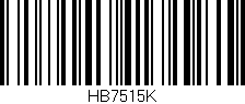 Código de barras (EAN, GTIN, SKU, ISBN): 'HB7515K'