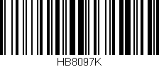 Código de barras (EAN, GTIN, SKU, ISBN): 'HB8097K'